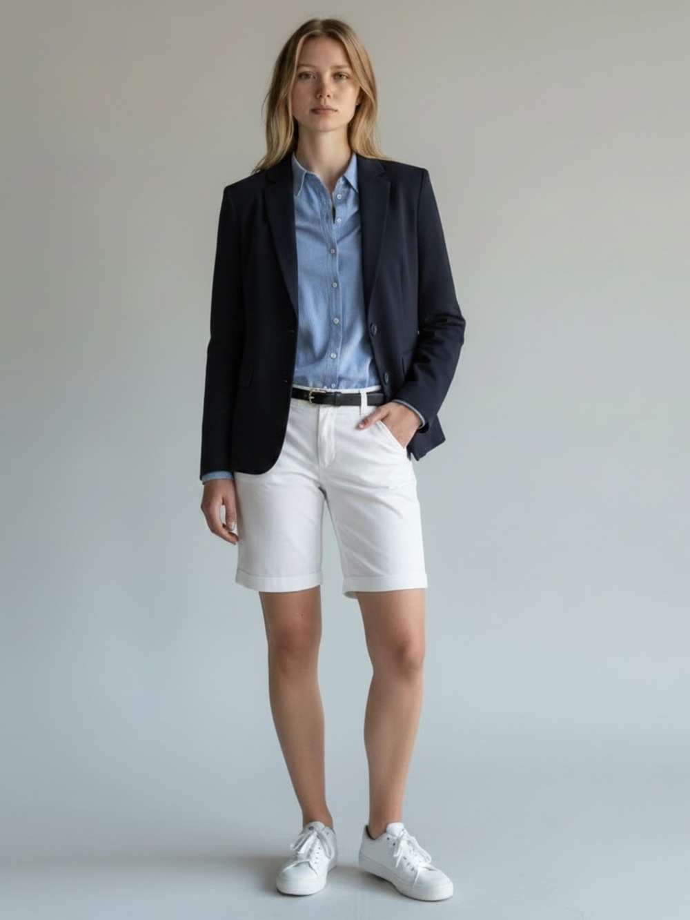 J.Crew Women's White Bermuda Chino Shorts | size 8